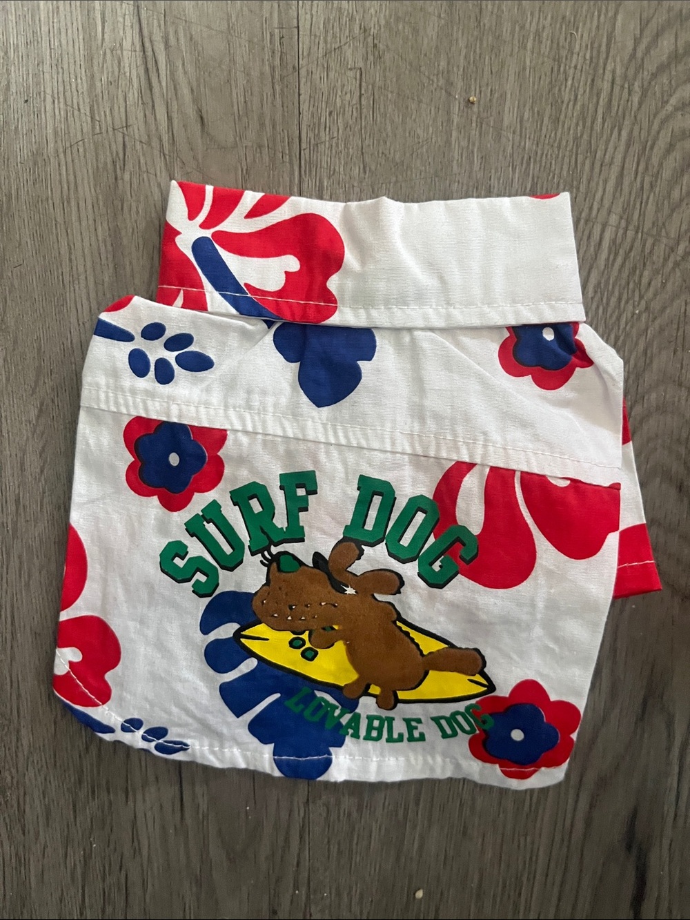 Kids White Floral 'Surf Dog' Skirt